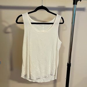 AMERICAN EAGLE white ribbed loose tank top - M